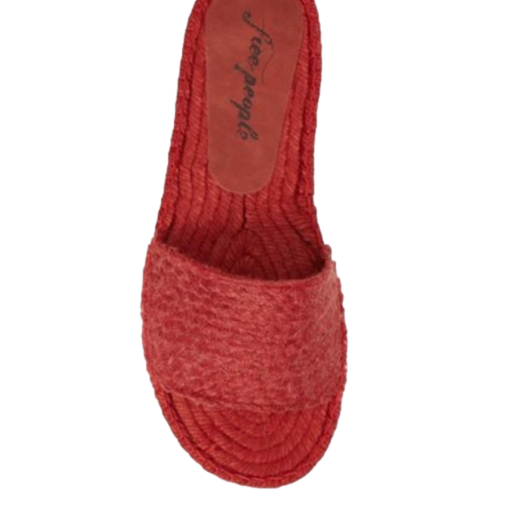 NWOT Free People Beach Fro t Espadrille in Red